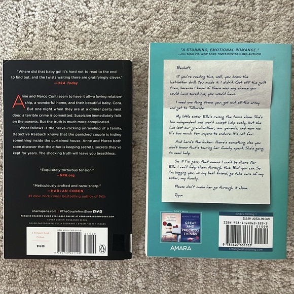 The Couple Next Door and The Last Letter Books - Picture 2 of 2